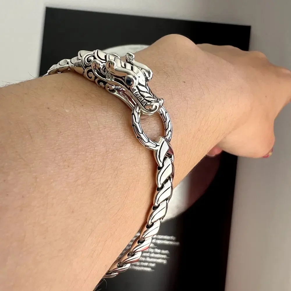 John Hardy Naga DragonBracelet Sterling Silver 7mm unisex NEW